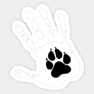 Dog Human Paw Sticker